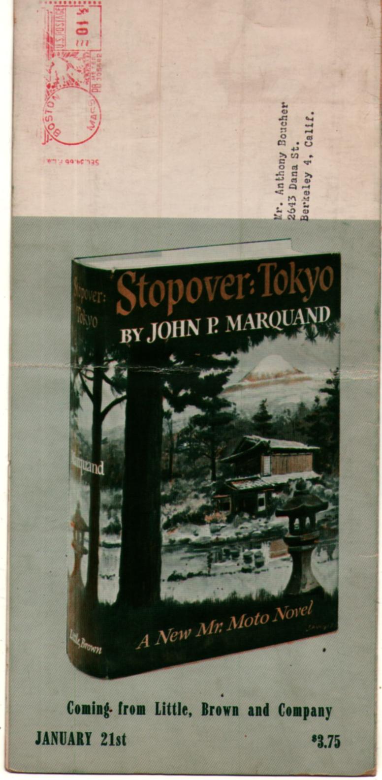 Image for John Marquand's Stopover Tokyo Press Release