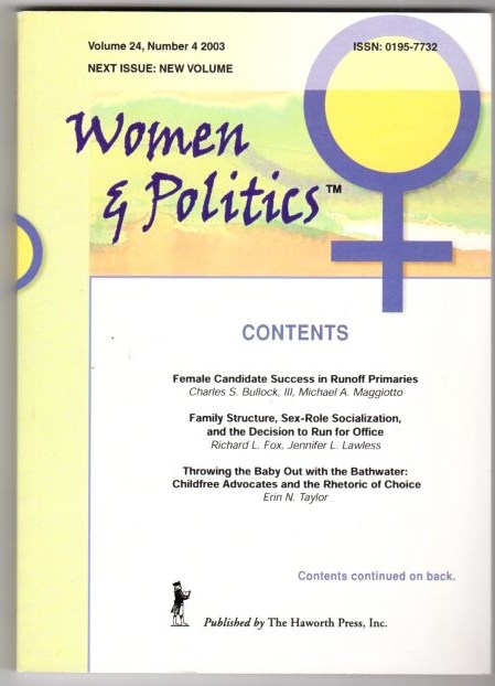Image for Women & Politics Vol 24, Number 4