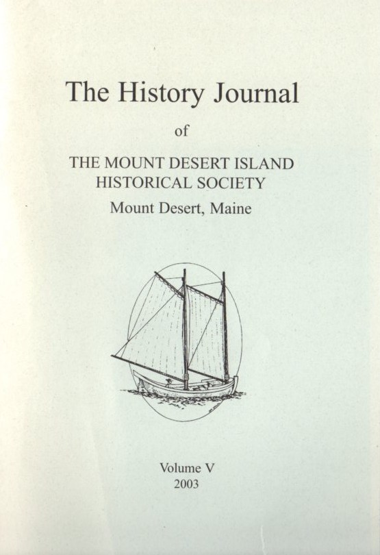Image for The History Journal of The Mount Desert Island Historical Society
