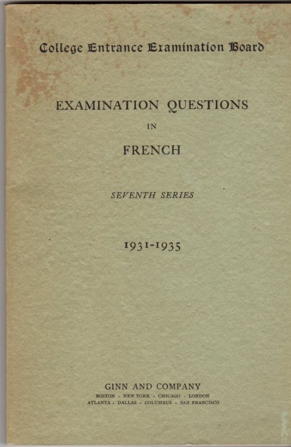 Image for Examination Questions in French: Seventh Series 1931-1935