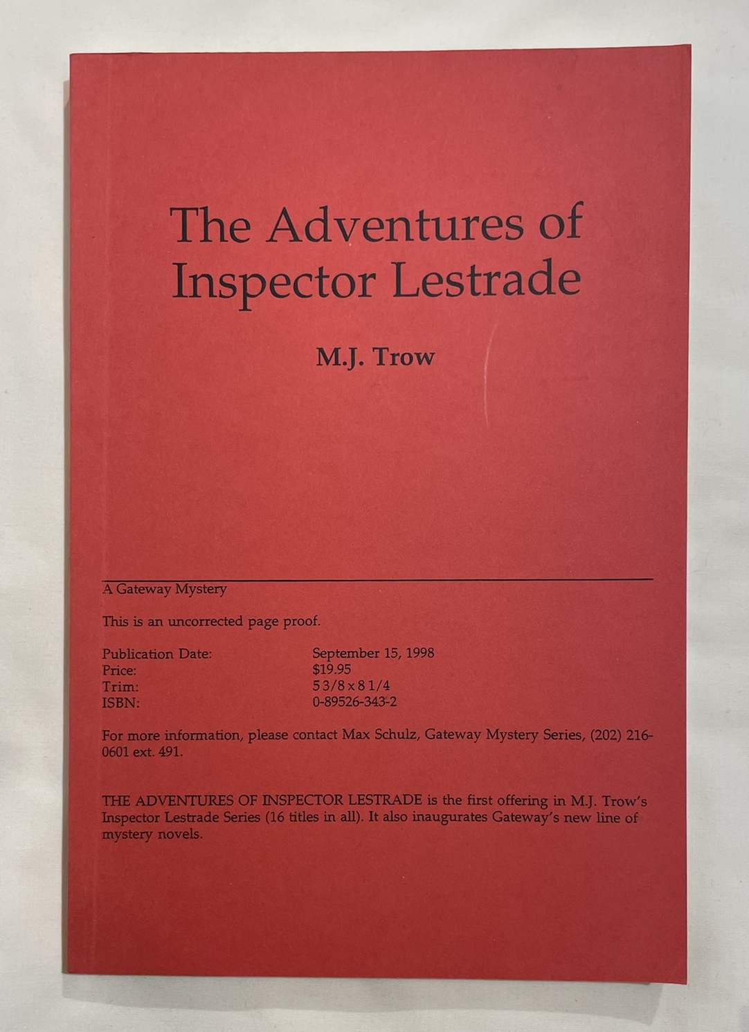 The Adventures of Inspector Lestrade